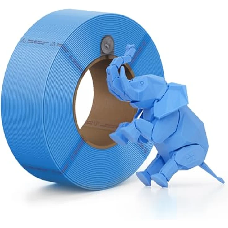 Bambu Lab PLA Basic Refill - Cyan - 1.75mm, 1000 g 3D Filament mit RFID und wiederverwendbarer Spule, Blau – Bild 1