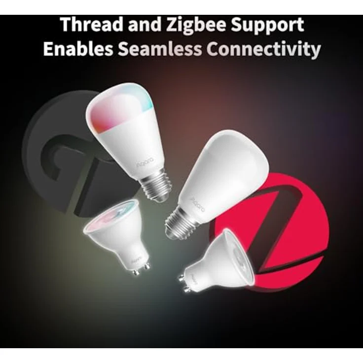 Aqara LED-Glühbirne T2 (GU10, RGB CCT), smarte Leuchtmittel mit einstellbarem Weiß (2000 K-9000 K), 16 Millionen Farben, Zigbee/Thread, Matter-Integration, kompatibel mit HomeKit, Alexa und Google – Bild 2