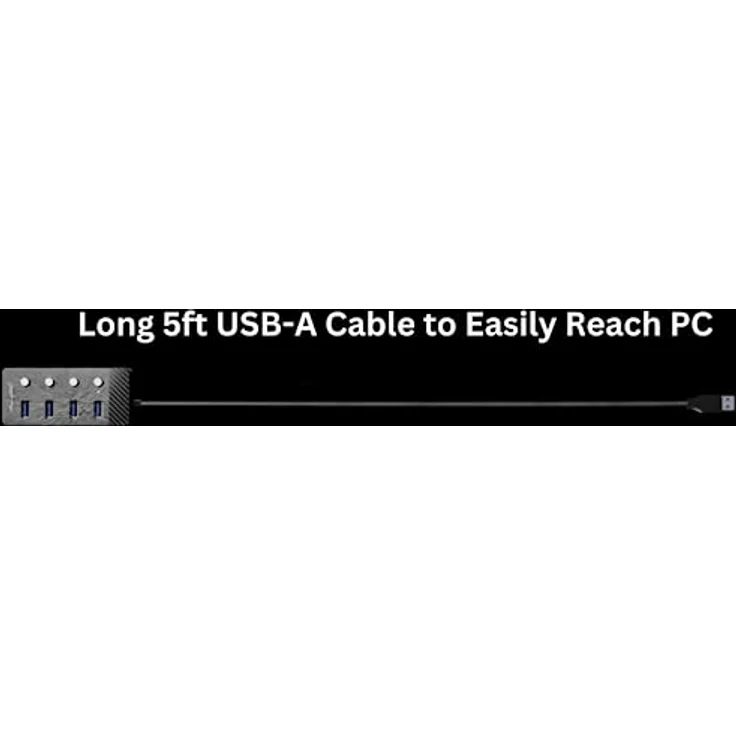 MANHATTAN 180887 USB 3.0 Hub mit 4 Ports Typ-A mit Schaltern für einen Port, schwarz - USB-Hub mit SuperSpeed Übertragungsraten und individuellen Port-Schaltern – Bild 2