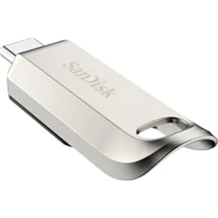 SanDisk Ultra Luxe USB-Type-C-Laufwerk 128 GB (USB-Type-C-Flash-Laufwerk, USB-3.2-Gen-1, Metalldesign, 300 MB/s Lesen, Schlüsselbundöse) Silber – Bild 4