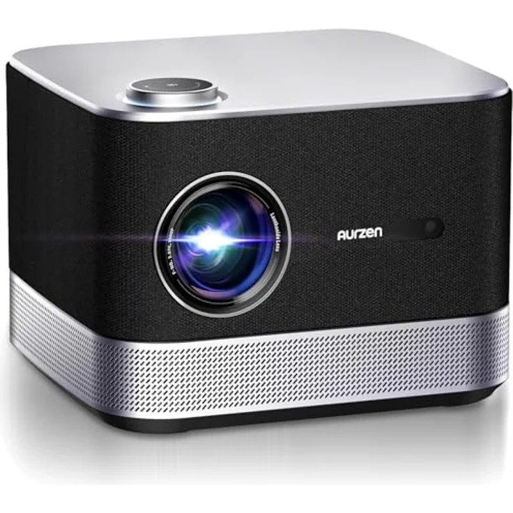Aurzen BOOM 3 4K Beamer mit Dolby Audio, 500 ANSI, Autofokus, Trapezkorrektur, WiFi, Bluetooth, FHD 1080P, 36W Lautsprecher, grau – Bild 1