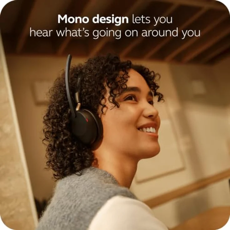 Jabra Evolve3 65 Mono, LINK 390a, UC On Ear Headset mit Bluetooth®, Geräuschunterdrückung, Kabellos, Schwarz – Bild 5