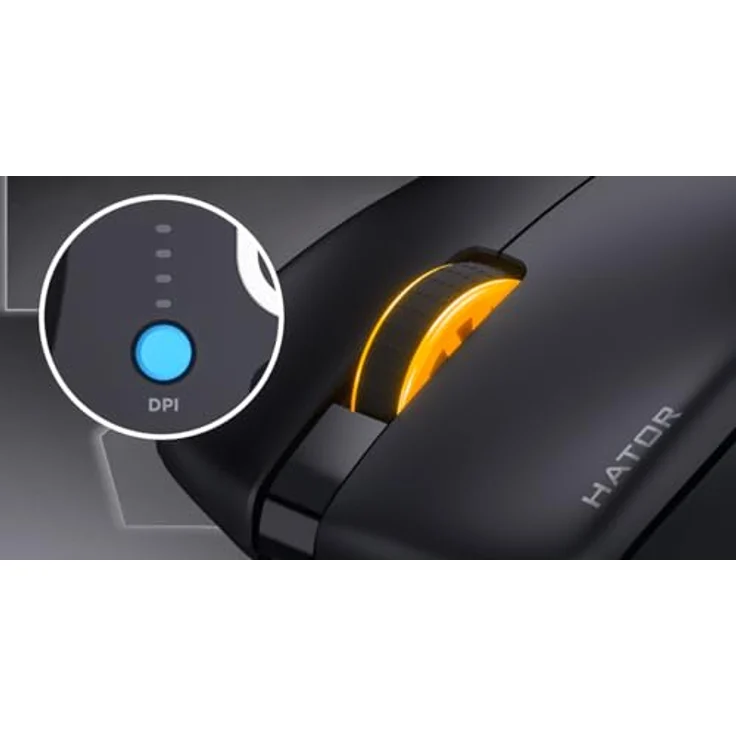 Hator Pulsar 3 PRO Wireless, Gaming Maus mit optischem PixArt 3950 Sensor, 30.000 DPI, 3 Verbindungsmodi, Schwarz – Bild 5