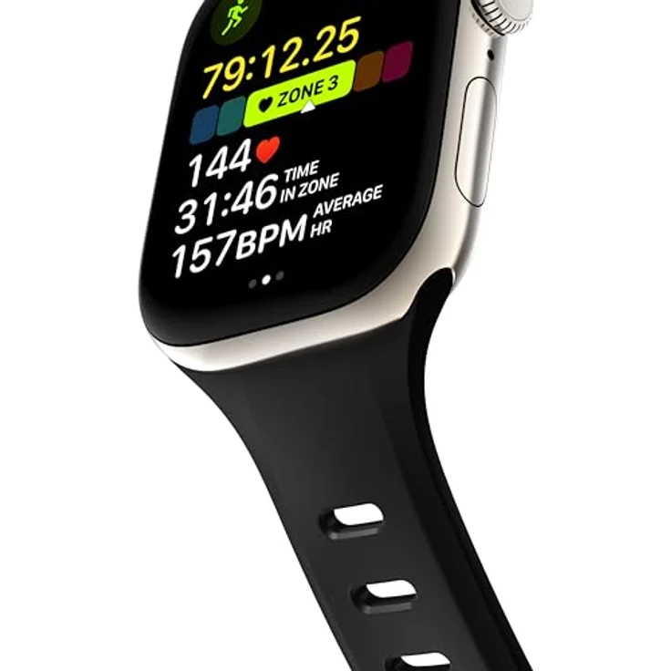 NOMAD Tempo Band, wasserfestes Sportarmband für Apple Watch 42mm, schlankes Design, Black – Bild 5