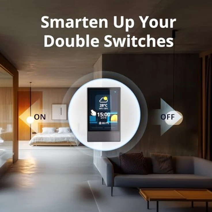 Sonoff NSPanel-US, Smart Home Hub mit HMI-Steuerung und intelligenter Temperaturregelung, Schwarz – Bild 4