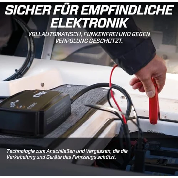 CTEK NXT 15, Automatikladegerät 12V für Blei-Säure und Lithium-Batterien, vollautomatisch mit Temperaturüberwachung – Bild 5