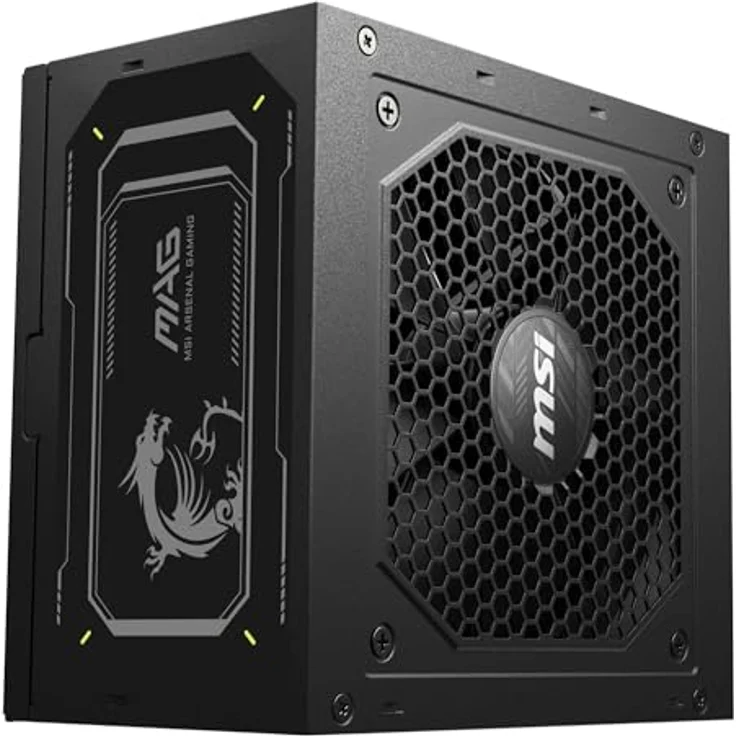 MSI MAG A750GL PCIE5 II, 750 W PC-Netzteil, 80 PLUS Gold, vollmodular, aktive Kühlung, Schwarz – Bild 5