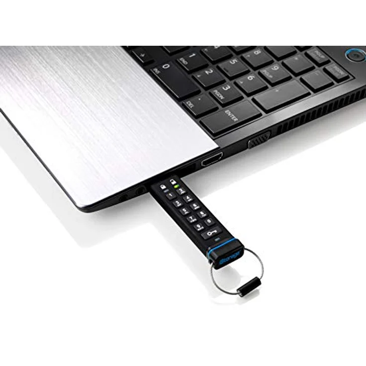 iStorage datAshur verschlüsselter 4GB 2.0 USB-Stick (AES 256-bit Hardware-Verschlüsselung) Speicherstick Schwarz – Bild 3