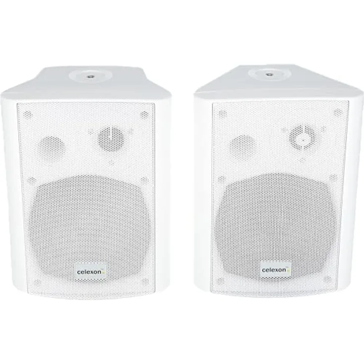 celexon Aktivlautsprecher-Set weiß - 2X 30W - leistungsstarke Audio-Boxen - inkl. Wandhalterung