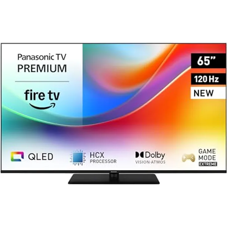 Panasonic Premium TV-65W85BEZ, 65 Zoll 4K Ultra HD QLED Smart TV, 120 Hz, Dolby Vision & Atmos, Game Mode Extreme, Fire TV, Alexa & Apple Support, Schwarz