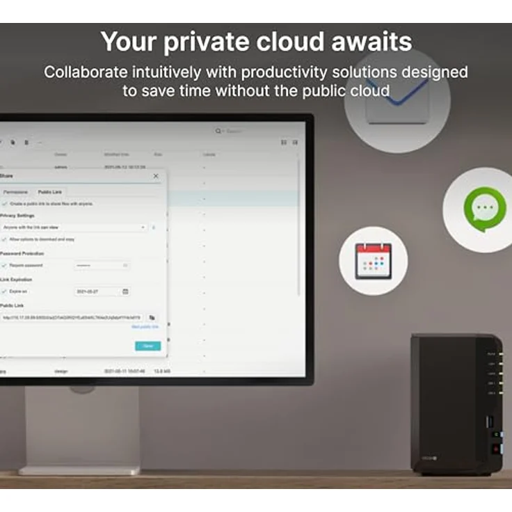 Synology 2-Bay DiskStation DS225+, NAS mit bis zu 40 TB Speicherkapazität, 282 MB/s Lese-/Schreibgeschwindigkeit, diskless – Bild 3