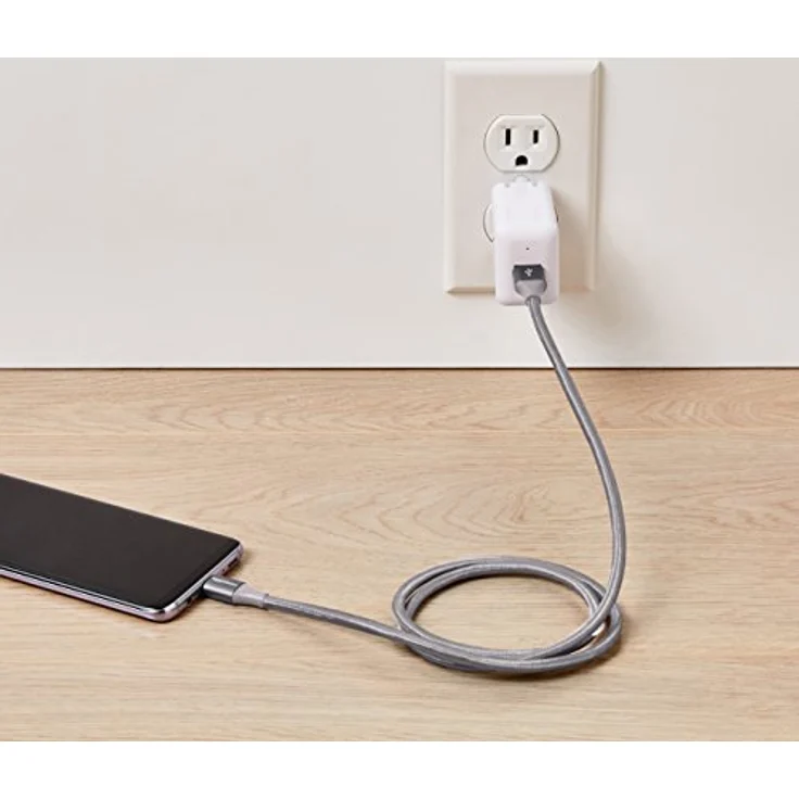 AmazonBasics - Verbindungskabel, USB Typ C auf USB Typ A, USB-3.1-Standard der 2, doppelt geflochtenes Nylon, 0,9 m, Dunkelgrau – Bild 8