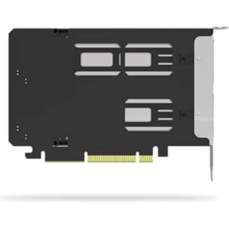 ICY DOCK ExpressSlot Elite MB842M5P-B, Wechselrahmen/Adapterkarte für 2x PCIe 5.0 M.2 NVMe SSDs mit Bifurcation, für PCIe x8/x16 Slot, bis 128Gbps pro SSD – Bild 5