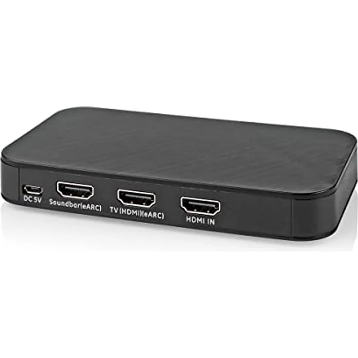 Nedis Digital Audio Converter | 2-Weg | Anschlüsse – Eingang: DC Power / 1x HDMI Eingang | Anschlüsse – Ausgang: HDMI Ausgang | eARC | Automatisch | Anthrazit