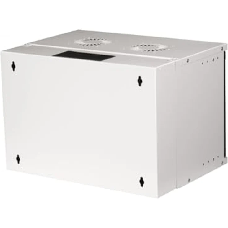 Equip Wandgehäuse 19" 07U 540x400mm grau, Netzwerkschrank mit Fronttür aus gehärtetem Glas – Bild 3