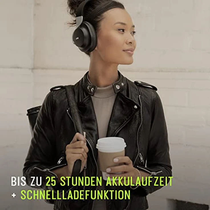 Shure AONIC 40 über Ohr -drahtlosen Bluetooth -Geräusch -Stornierungskopfhörern mit Mikrofon, 25 -Stunden -Akkulaufzeit, iPhone und Android -kompatibel - Schwarz – Bild 5