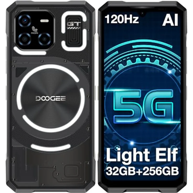 DOOGEE Blade GT 5G Outdoor Handy in Schwarz, 32GB+256GB, Dimensity 7050, 6.72” FHD+ 120Hz, 48MP+20MP Kamera, Dual SIM, NFC – Bild 1