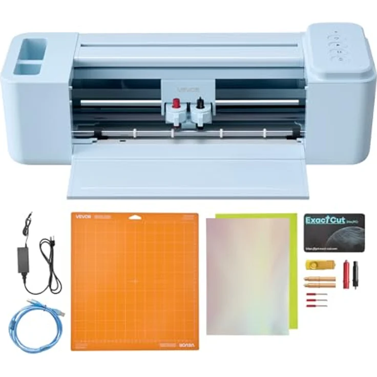 VEVOR Vinylschneidemaschine 30 cm, Schneideplotter mit Tastensteuerung, kompatibel mit Mac/Windows/Android/iOS, ideal für Bastelarbeiten und Wohnaccessoires – Bild 1