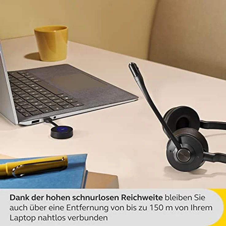 Jabra Link 400 USB-A DECT Adapter - Tragbarer und langlebiger Dongle mit bis zu 150 m geschützter Funkreichweite für ausgewählte Jabra Engage Wireless Headsets - MS Variante - Schwarz – Bild 3