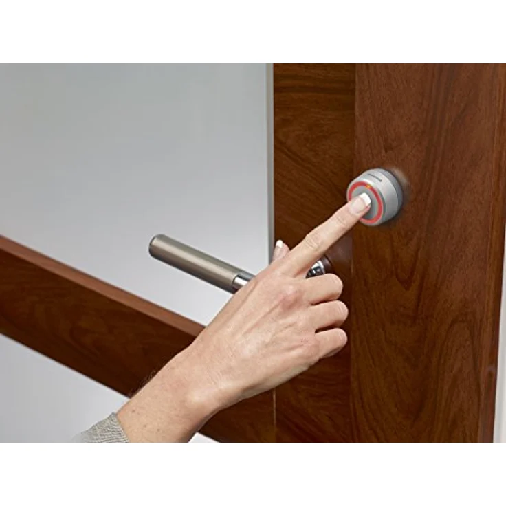 Honeywell Home Funk-Klingeltaster mit LED-Funktionsanzeige, rund, grau DCP711G – Bild 4