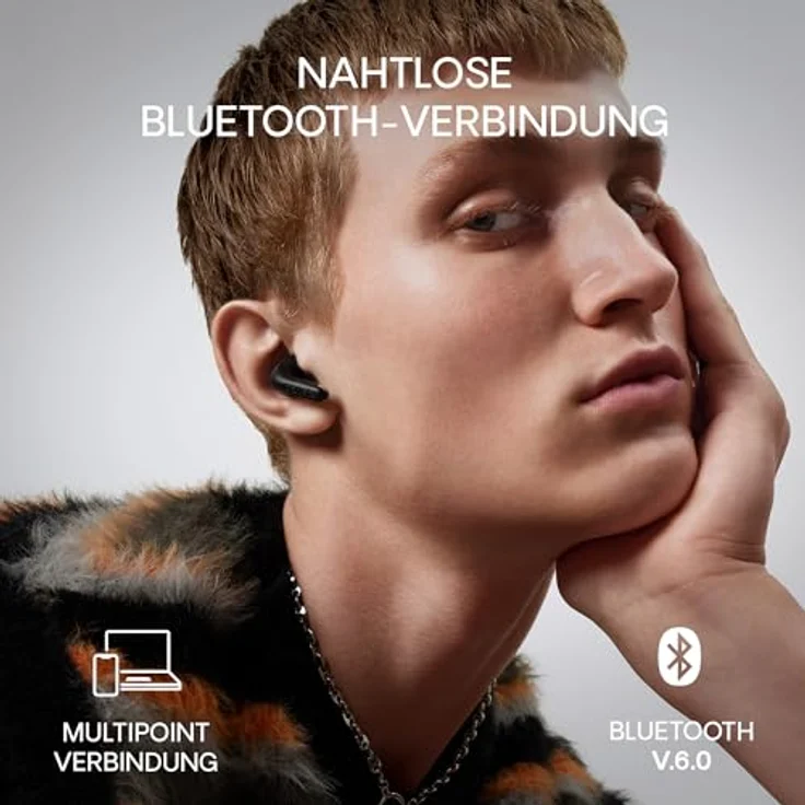 Urbanista Palermo, True Wireless Stereo Kopfhörer mit aktiver Geräuschunterdrückung, bis zu 32 Stunden Akkulaufzeit, spritzwassergeschützt, Weiß – Bild 3
