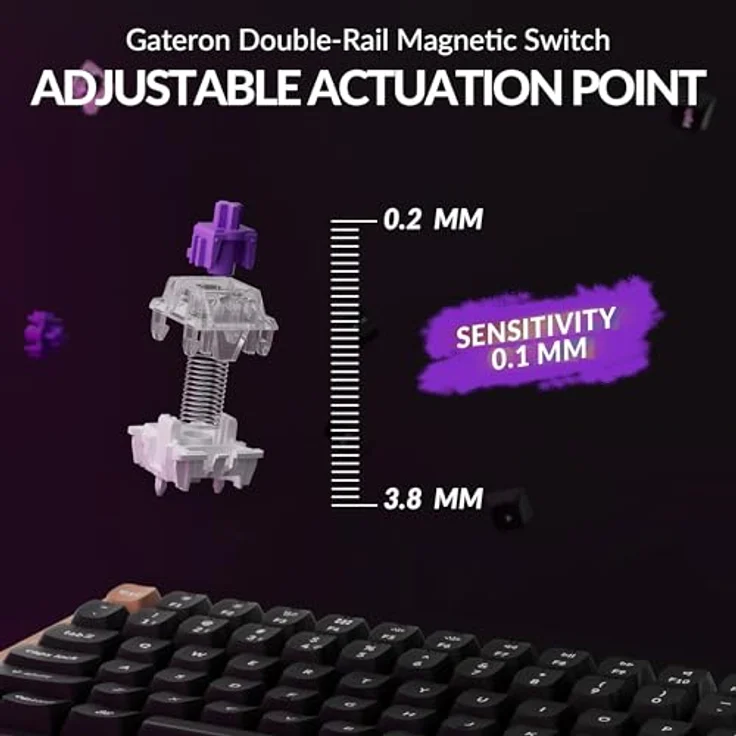 Keychron K4 HE Rapid Trigger, Mechanische Wireless Tastatur mit Hall-Effekt Gateron Magnetschaltern, QMK, 2,4 GHz, Bluetooth 5.2, RGB, Aluminium, kompatibel mit Mac, Windows und Linux – Bild 4