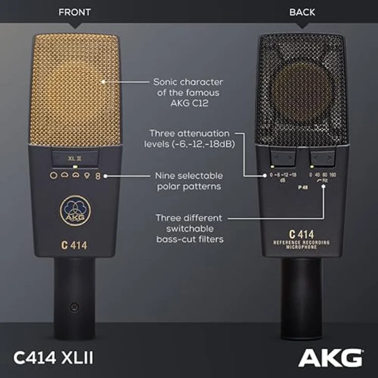 AKG C414 XLII Multipattern Großmembran Kondensatormikrofon – Bild 6