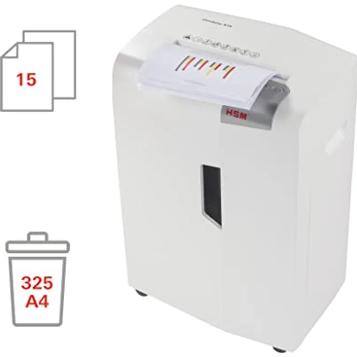 HSM shredstar X15 Aktenvernichter, Sicherheitsstufe P-4, 15 Blatt (Partikelschnitt) mit CD-Schredder - Preisvergleich – Bild 3