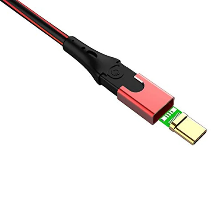 Oehlbach USB-Evolution C3 - hochwertiges 3.0 USB-A auf 3.1 USB-C Lade-und Datenkabel - schwarz-rot - 3m – Bild 4