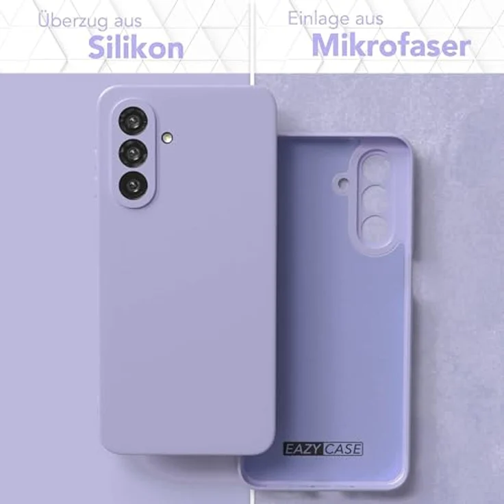 EAZY CASE Silikonhülle für Galaxy A26, dünnes TPU Case in Lavendel Blau mit Kameraschutz, stoßfest und kratzresistent – Bild 3