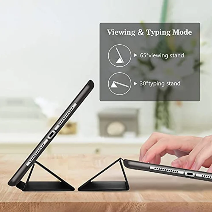 ProCase Soft Hülle für iPad 9.7 Zoll 6. Generation 2018/5. Generation 2017 /iPad Air 1/2, Weich TPU Schutzhülle mit transluzenter Rückseite – Schwarz – Bild 4