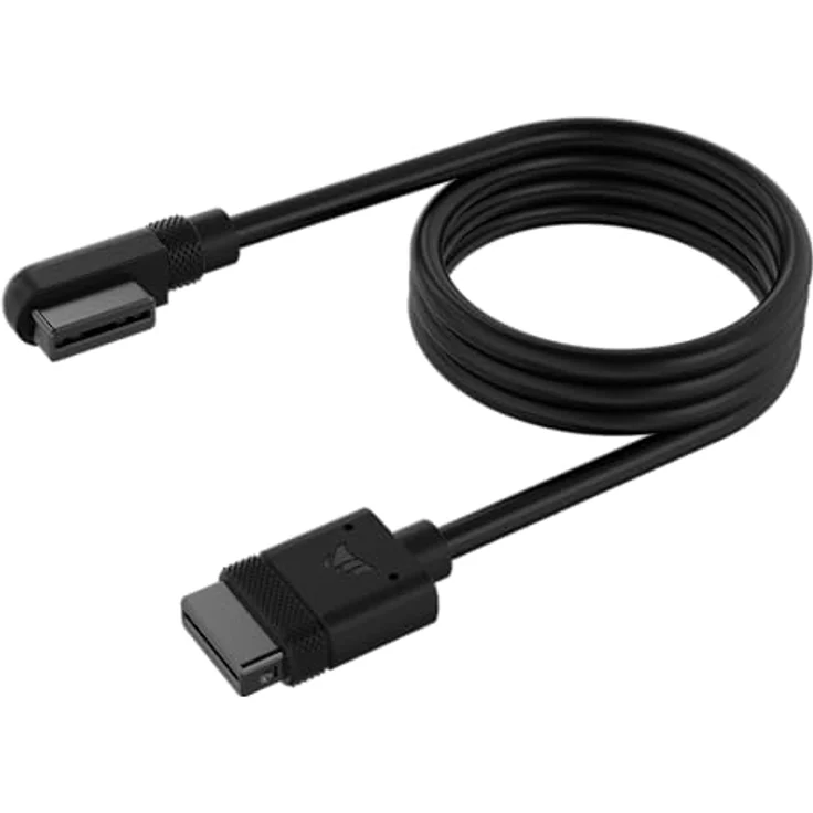 Corsair iCUE LINK Slim Kabel - 600mm Gerade/Schlank 90° - Schwarz – Bild 2