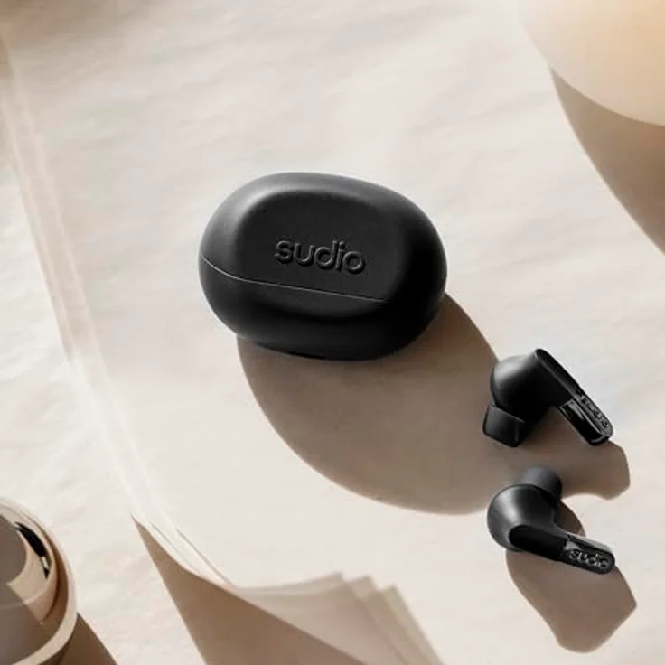 Sudio N3 Pro Black, Kabellose Kopfhörer mit aktiver Geräuschunterdrückung und IPX4 Wasserbeständigkeit, Schwarz – Bild 3