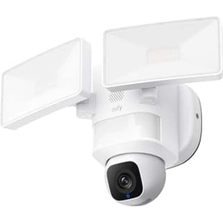 eufy Security E30 Floodlight Camera, Netzwerkkamera mit 360° Pan & Tilt, 2K Videoauflösung, KI-Detektion, wetterfest, Weiss/Schwarz – Bild 1