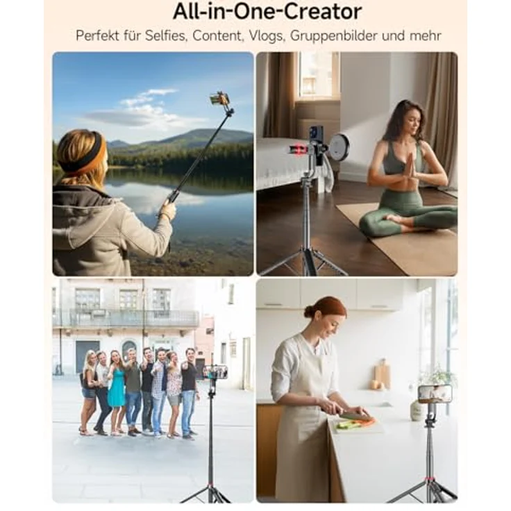 Rollei MagPod Easy Creator, All-in-One-Stativ mit magnetischer Halterung, Schwarz – Bild 9