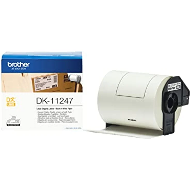 Brother DK-11247 selbstklebende Einzeletiketten (103 mm x 164 mm, geeignet für QL-1050, QL-1050N, QL-1060N, QL-1100, QL-1110NWB) schwarz auf weiß (Papier) - Preisvergleich – Bild 3