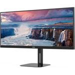 AOC U34V5C - 34 Zoll WQHD Monitor, Lautsprecher, höhenverstellbar (3440x1440, 100 Hz, DisplayPort, HDMI, USB-C, USB Hub) in schwarz