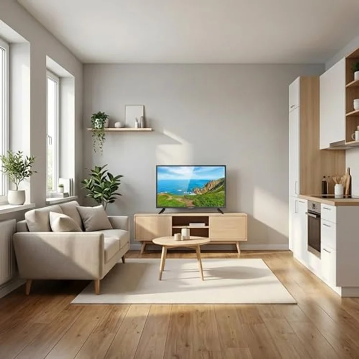 Kiano Slim TV 24" Zoll, LED HD Fernseher mit Dolby Audio, Triple Tuner DVB-T2, Auto-Ladegerät, HDMI und USB, Schwarz – Bild 8