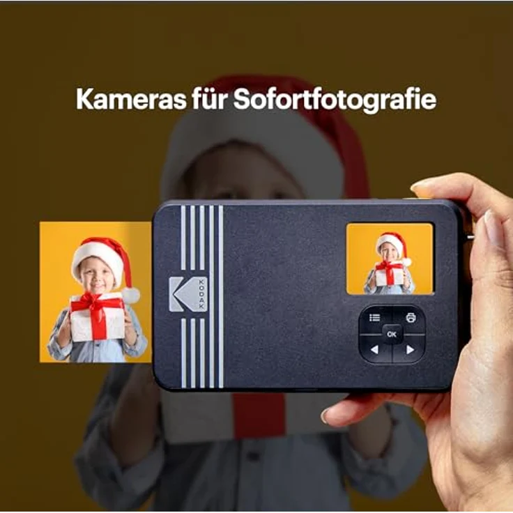 KODAK Mini Shot 2 Retro 4Pass 2-in-1-Sofortkamera, Sofortbildfilm, mit Fotodrucker (5,3 x 8,6 cm), Weiß, Pack mit 68 Blättern – Bild 4
