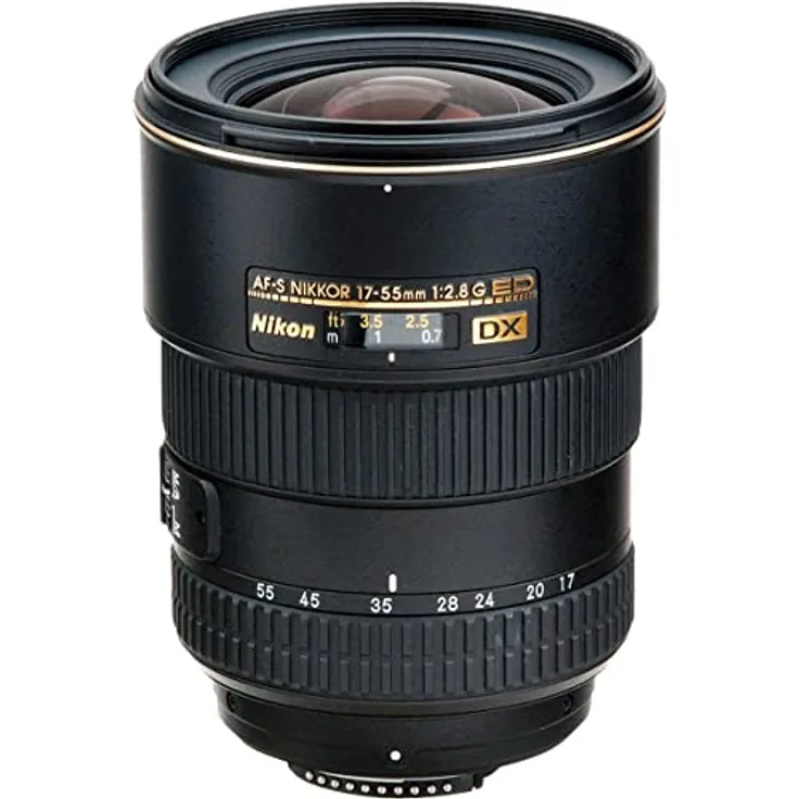Nikon AF-S DX Zoom-Nikkor 17–55 mm 1:2.8G IF-ED, Zoomobjektiv für Nikon F mit Autofokus und Blende 2.8, Schwarz