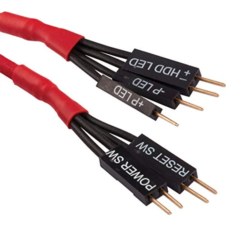 Corsair Premium Sleeved Front Panel Extension Kabel Verlängerungskit, Rot – Bild 6