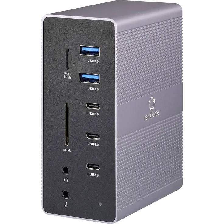 Renkforce RF-DKS-910 USB-C Dockingstation, Universal Dockingstation und USB Hub für MacBook