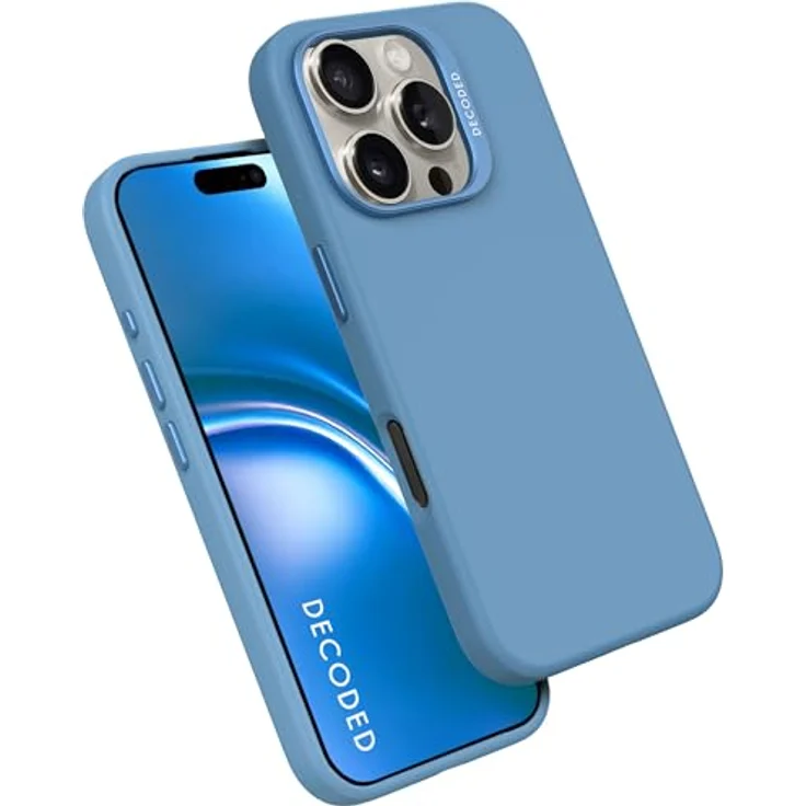 Decoded AntiMicrobial Silicone Backcover Case mit MagSafe für iPhone 16 Pro Max - Blau, Smartphone Hülle – Bild 1