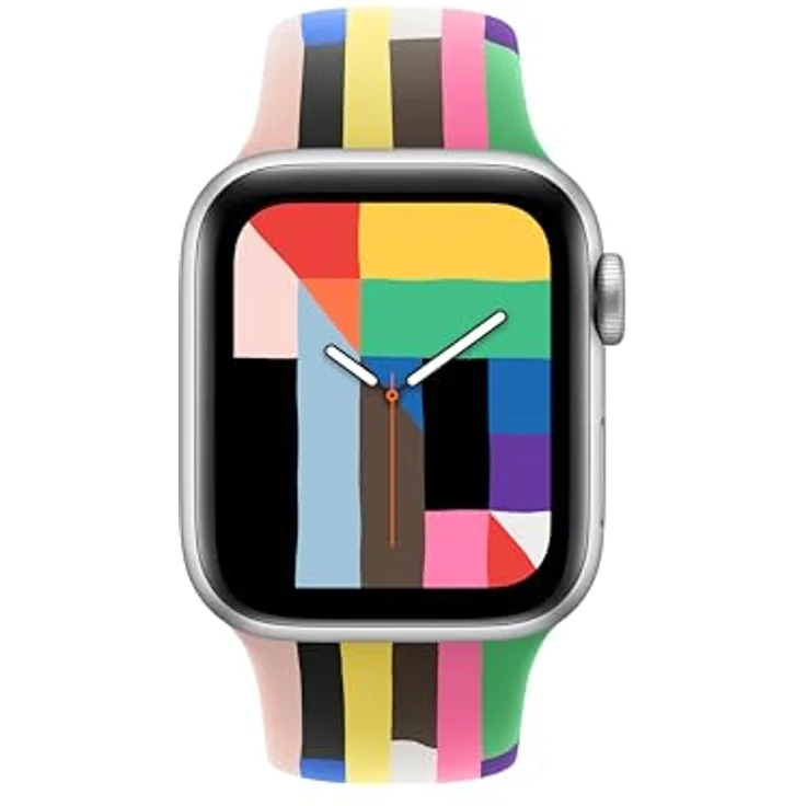 Apple Watch Band - Sportarmband 40 mm - Pride Edition M/L - farbige Streifen aus Fluorelastomer mit innovativem Pin-Verschluss – Bild 3