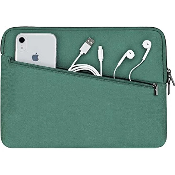 Artwizz Neoprene Sleeve PRO kompatibel mit MacBook Pro 14 (M3/M2/M1), Jungle Flower, 14 Zoll, Schutzhülle mit Zubehör-Fach
