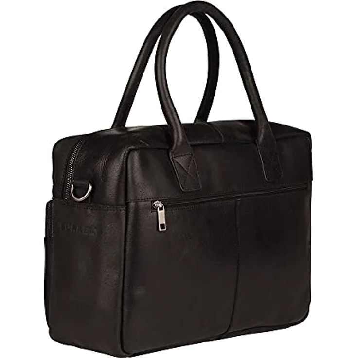 Burkely Vintage Mitch Aktentasche Leder 39 cm Laptopfach, Schwarz – Bild 3