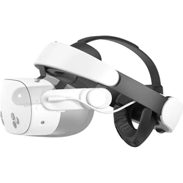 KIWI design H4 Boost Head Strap mit Akku Kompatibel mit Meta Quest 3/3S Komfort Halo Strap, für 3 Stunden zusätzlicher Akkulaufzeit, Schwarz – Bild 1