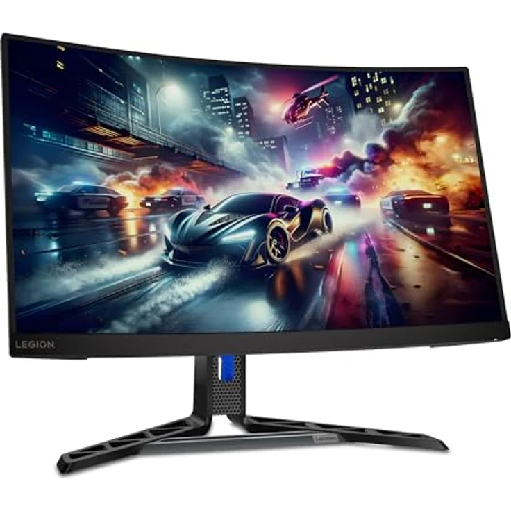 Lenovo Legion R27qc-30 - 27" gewölbter Spielemonitor (180Hz, 0,5ms MPRT, 16:9, 2560 x 1440 Pixel, HDMI+DP, 3Wx2 Lautsprecher, EyeSafe) VESA 100mm, Schwenk- und Einstellbar auf, Schwarz – Bild 3