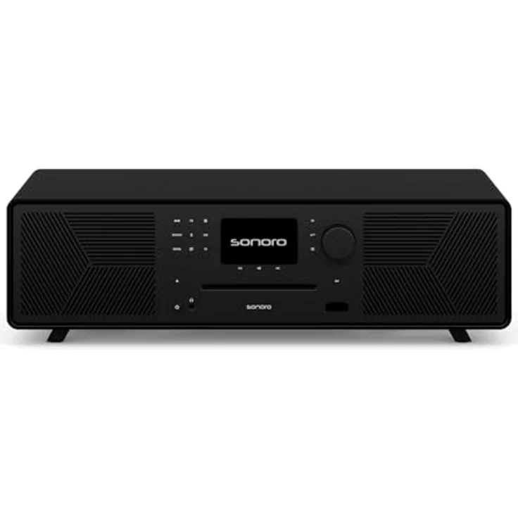 sonoro MEISTERSTÜCK (Gen.2) Kompaktanlage mit CD Player, Bluetooth & Internetradio (Airplay, Chromecast, Spotify, Tidal, FM, DAB+, USB) Matt Schwarz – Bild 1