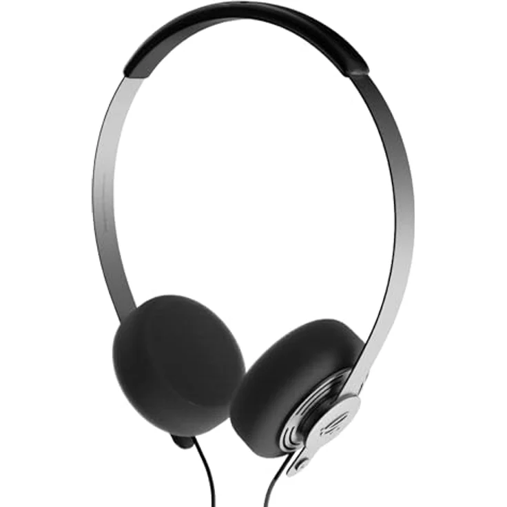 Gadhouse Wesley Retro-Kopfhörer, Vintage-Kopfhörer im Walkman-Stil mit 40-mm-Treibern, USB-C und 3,5-mm-Konnektivität, leichtes 105-g-Design, Inline-Mikrofonsteuerung, schwarz – Bild 2
